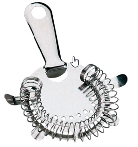 BAR STRAINER S209 COCKTAIL 4 PRONG SS