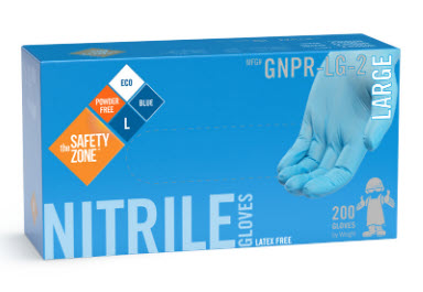 < GLOVE GNPR-MD-2 NITRILE POWDER FREE BLUE 10/200/CS