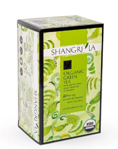 TEA BAG 7102 SHANGRI LA ORGANIC PREMIUM GREEN TEA 20/BOX 6 B