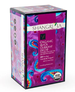 TEA BAG 7106 SHANGRI LA ORGANIC BLACK CURRANT DECAF 20/BOX 6